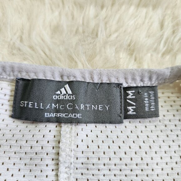 Adidas Stella Mc Cartney Women's White and Yellow Barricade Crew-neck T-Shirt M - Picture 6 of 9